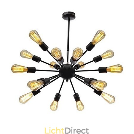 Minimalistische radiale kroonluchter met 18 lampen in Noord-Amerikaanse stijl Minimalistische radiale kroonluchter met 18 lampen in Noord-Amerikaanse stijl