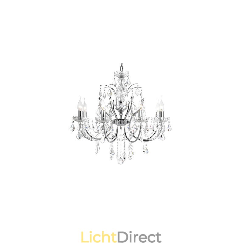 Elegante kristallen kroonluchter met 8 lampen