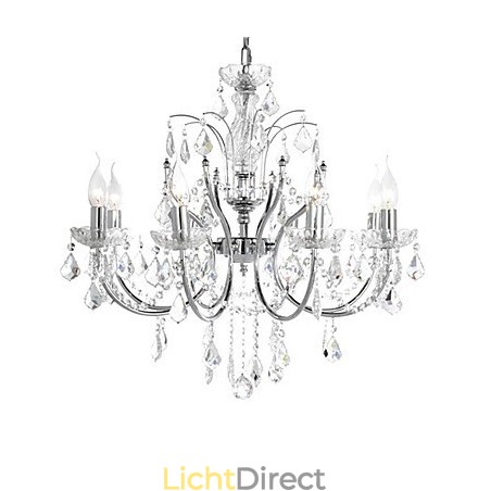 Elegante kristallen kroonluchter met 8 lampen Elegante kristallen kroonluchter met 8 lampen