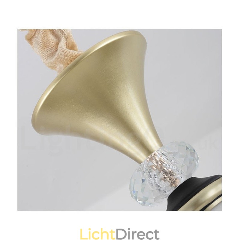 Moderne, eigentijdse retro luxe kristallen hanglamp kroonluchter met glazen kap