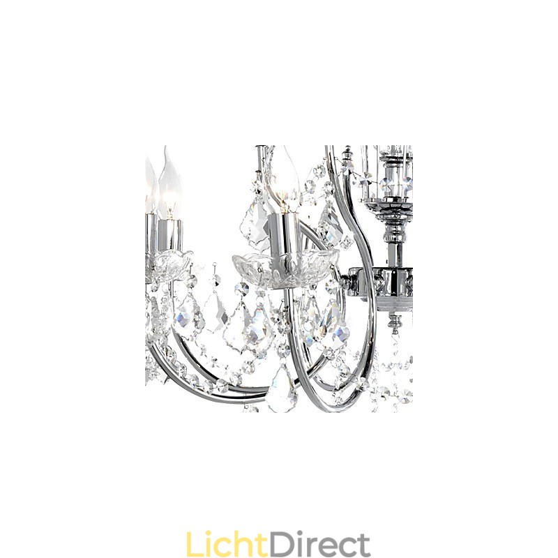 Elegante kristallen kroonluchter met 8 lampen