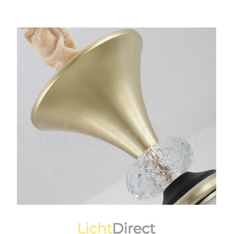 Moderne, eigentijdse retro luxe kristallen hanglamp kroonluchter met glazen kap