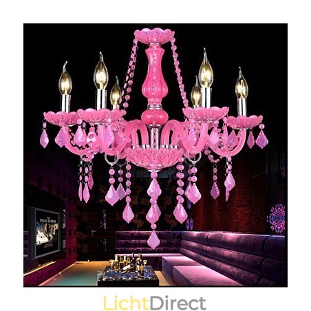 Koffielamp Project Light Kaars Kristal Hanglamp Roze Koffielamp Project Light Kaars Kristal Hanglamp Roze