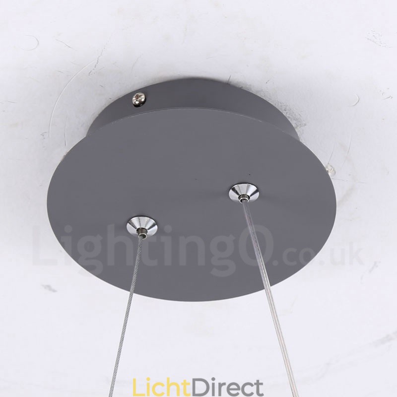 Moderne, eigentijdse 1-lichts acryl hanglamp met stalen kap