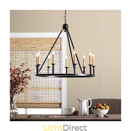 Landelijke mini-stijl schilderij metalen kroonluchter