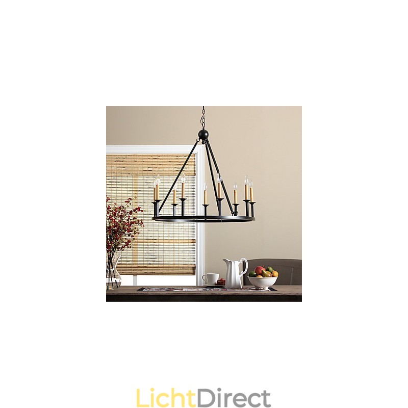 Landelijke mini-stijl schilderij metalen kroonluchter