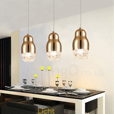 Moderne, eigentijdse hanglamp van aluminiumlegering met 1 lichtbron en acrylkap Moderne, eigentijdse hanglamp van aluminiumlegering met 1 lichtbron en acrylkap