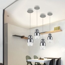 Moderne, eigentijdse hanglamp van aluminiumlegering met 1 lichtbron en acrylkap