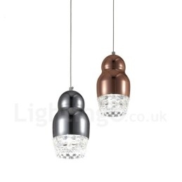 Moderne, eigentijdse hanglamp van aluminiumlegering met 1 lichtbron en acrylkap