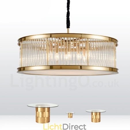 Moderne, eigentijdse hanglamp van staal met 8 lampen en een kap van kristalacryl Moderne, eigentijdse hanglamp van staal met 8 lampen en een kap van kristalacryl