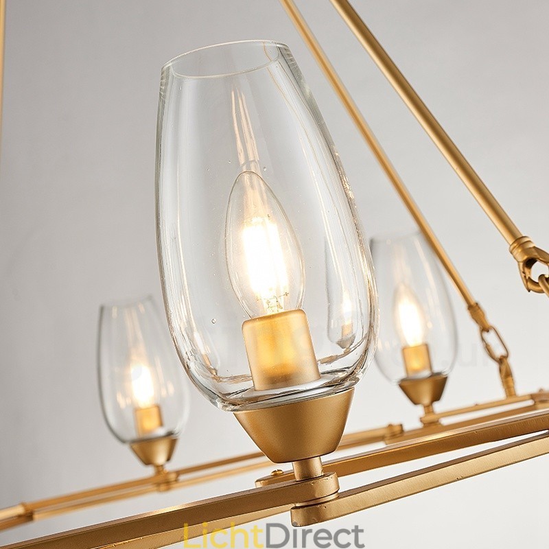 Moderne, eigentijdse hanglamp van staal met 12 lampen en glazen kap