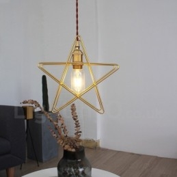 Moderne, eigentijdse 1-lichts messing hanglamp met kap