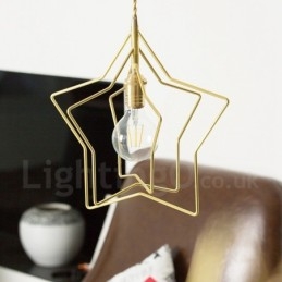 Moderne, eigentijdse 1-lichts messing hanglamp met kap