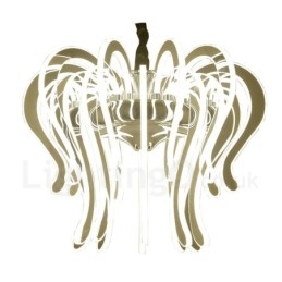 Moderne eigentijdse 20-lichts stalen kroonluchter met acryl kap