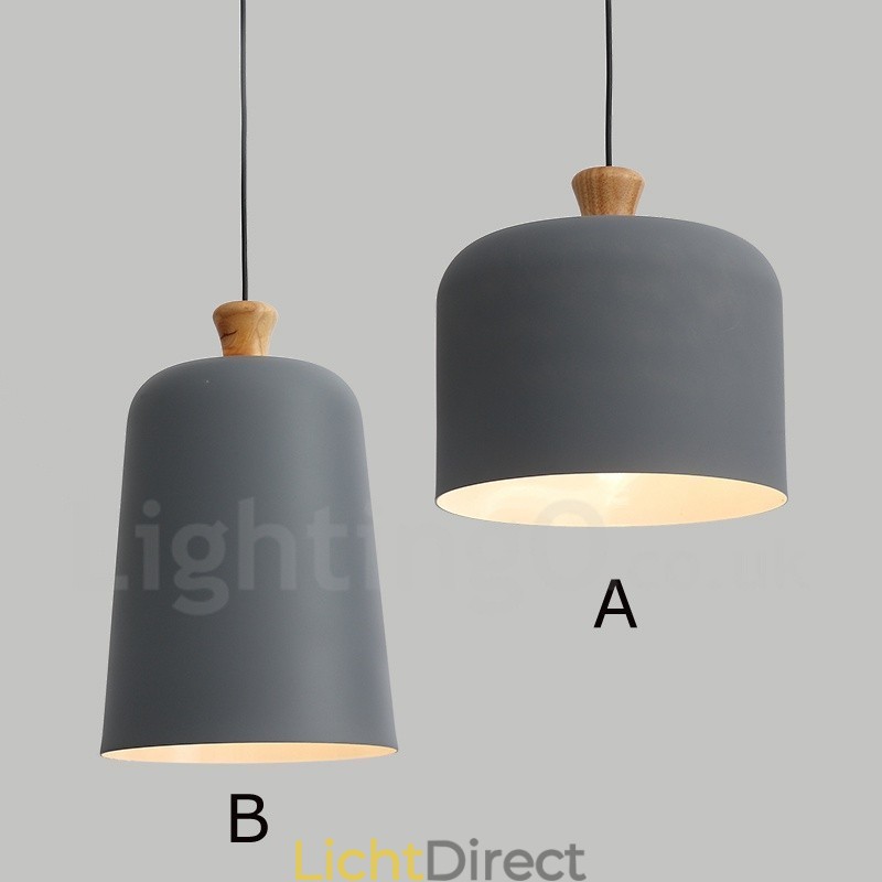 Moderne, eigentijdse hanglamp met 1 lichtbron van aluminiumlegering en aluminiumlegeringskap