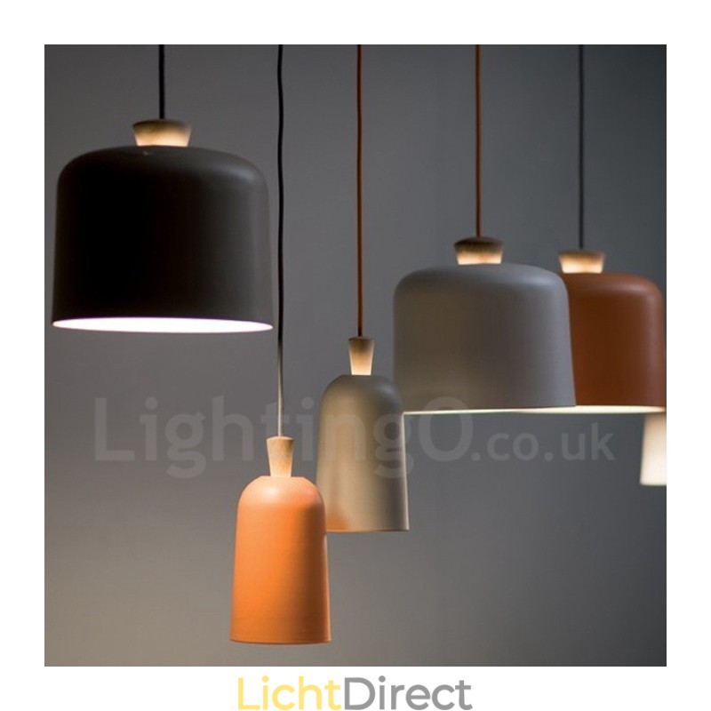 Moderne, eigentijdse hanglamp met 1 lichtbron van aluminiumlegering en aluminiumlegeringskap
