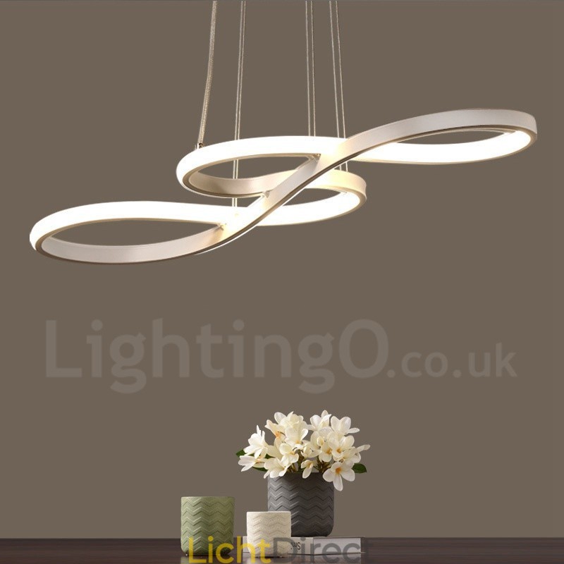 Moderne, eigentijdse hanglamp van aluminiumlegering met acrylkap