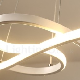 Moderne, eigentijdse hanglamp van aluminiumlegering met acrylkap