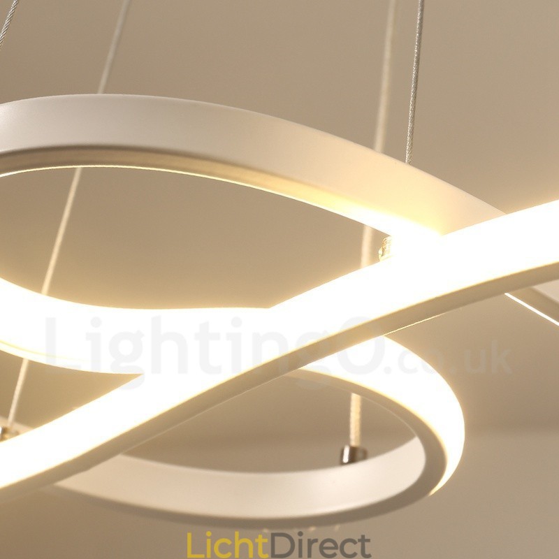 Moderne, eigentijdse hanglamp van aluminiumlegering met acrylkap