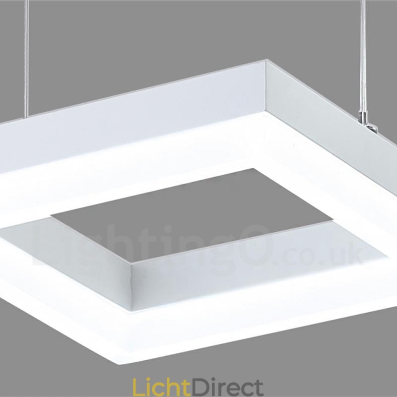 Moderne, eigentijdse hanglamp van aluminiumlegering met 3 lampen en acryl kap