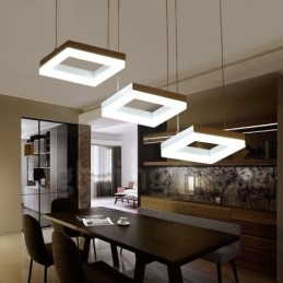 Moderne, eigentijdse hanglamp van aluminiumlegering met 3 lampen en acryl kap