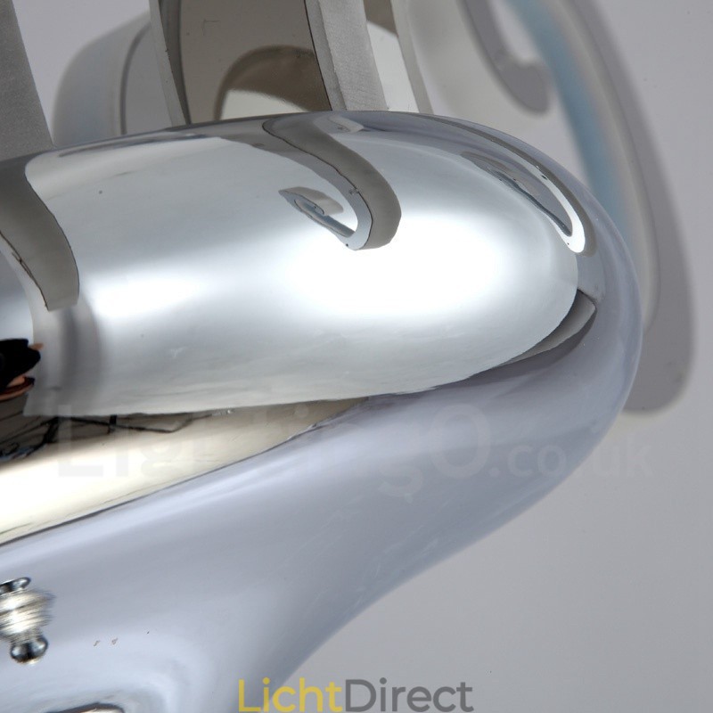 Dimbare moderne eigentijdse 12-lichts stalen kroonluchter met acryl kap