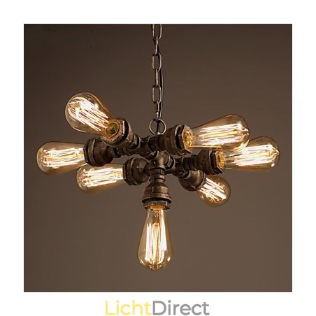 Rustieke Lodge Vintage Gegalvaniseerde Metalen Kroonluchter Rustieke Lodge Vintage Gegalvaniseerde Metalen Kroonluchter