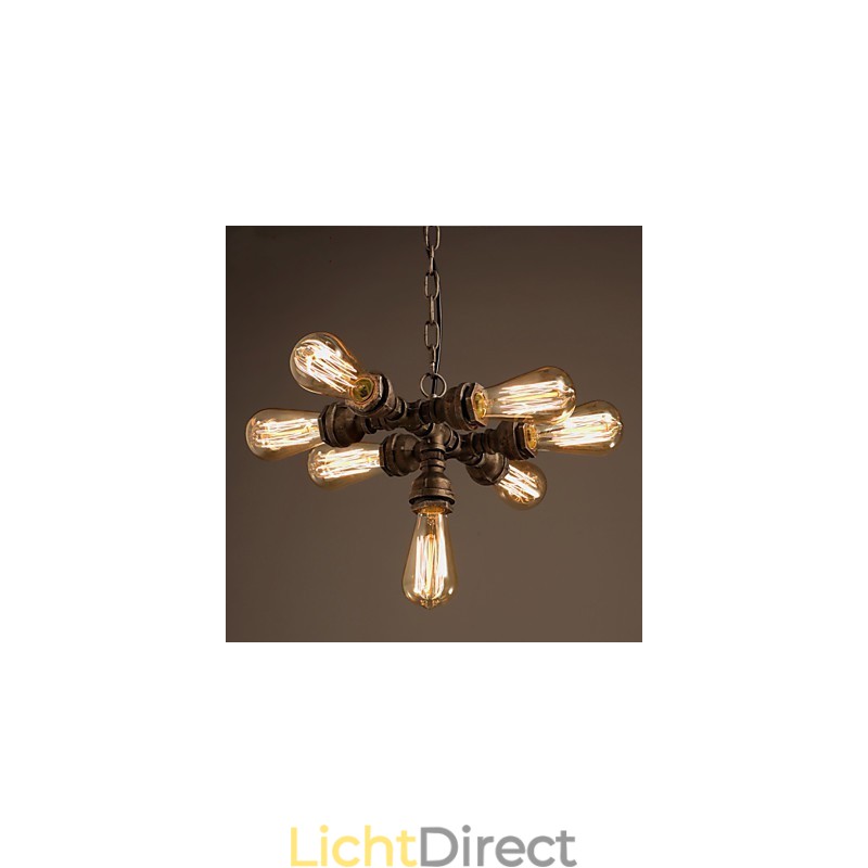 Rustieke Lodge Vintage Gegalvaniseerde Metalen Kroonluchter