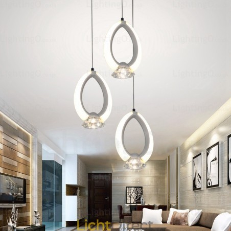 1-lichts moderne, eigentijdse hanglamp met kristallen kap 1-lichts moderne, eigentijdse hanglamp met kristallen kap