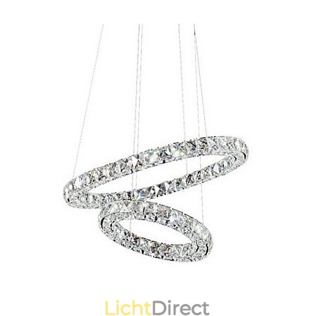 Kristallen hanglamp verlichting moderne 2 ringen drie zijden K9 kristal binnen plafondlampen lampen armaturen Kristallen hanglamp verlichting moderne 2 ringen drie zijden K9 kristal binnen plafondlampen lampen armaturen