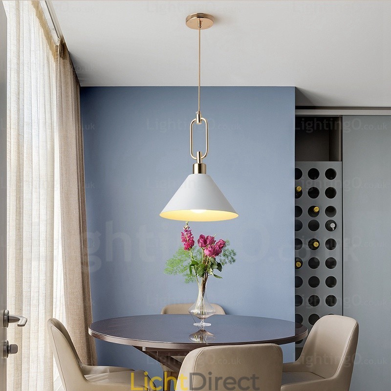 1-lichts Nordic moderne eigentijdse hanglamp met roestvrijstalen kap Winkels