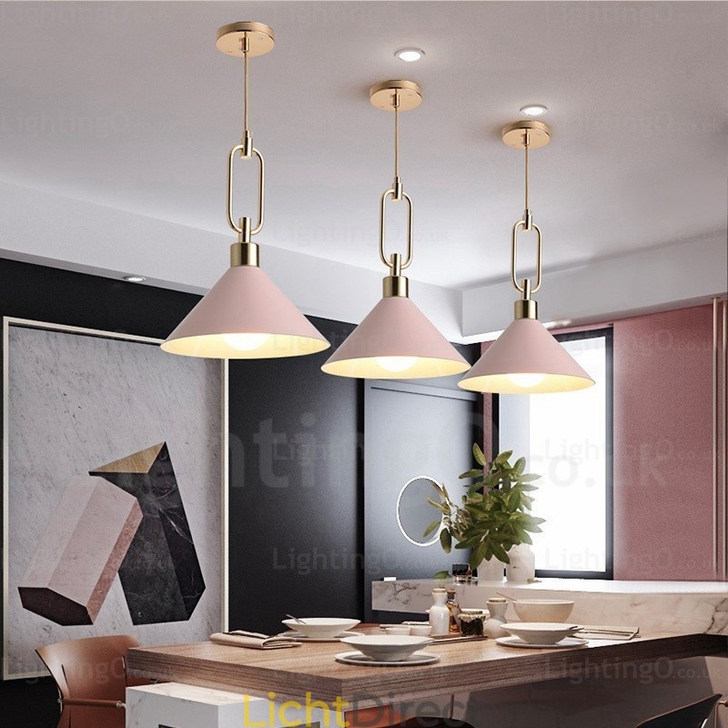 1-lichts Nordic moderne eigentijdse hanglamp met roestvrijstalen kap Winkels