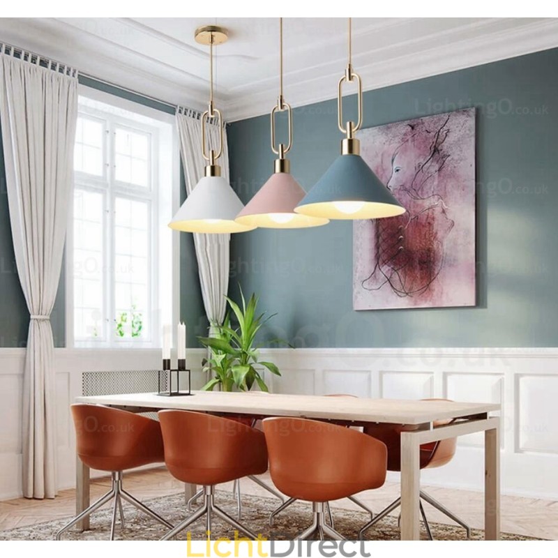1-lichts Nordic moderne eigentijdse hanglamp met roestvrijstalen kap Winkels