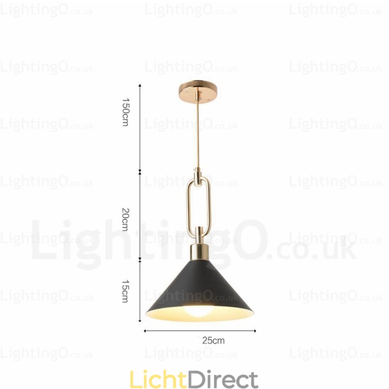 1-lichts Nordic moderne eigentijdse hanglamp met roestvrijstalen kap Winkels