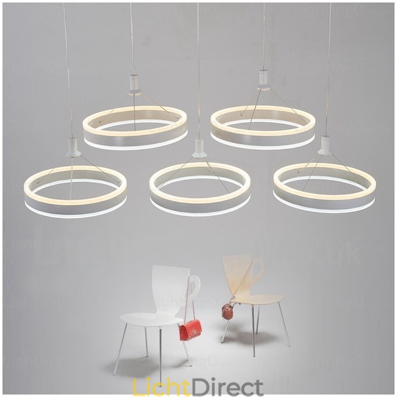 2-lichts moderne, eigentijdse hanglamp met acryl kap