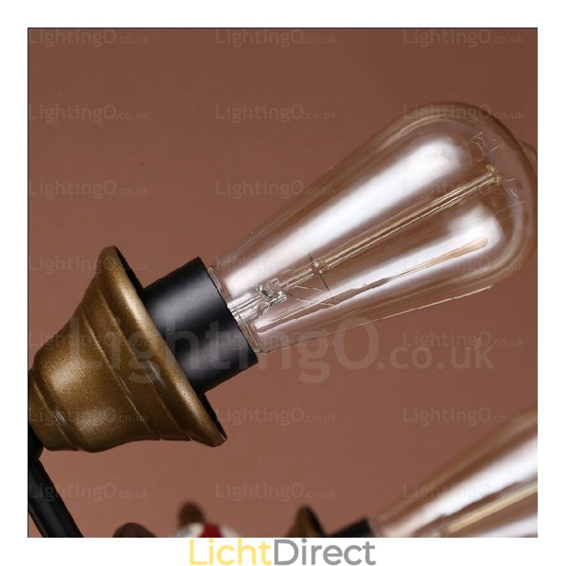 4-lichts landelijke rustieke vintage retro hanglamp