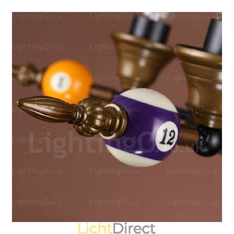 4-lichts landelijke rustieke vintage retro hanglamp