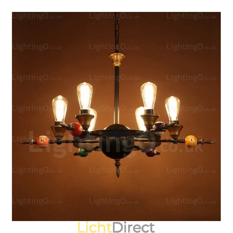 4-lichts landelijke rustieke vintage retro hanglamp