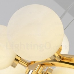 25-lichts Scandinavische hanglamp met glazen kap