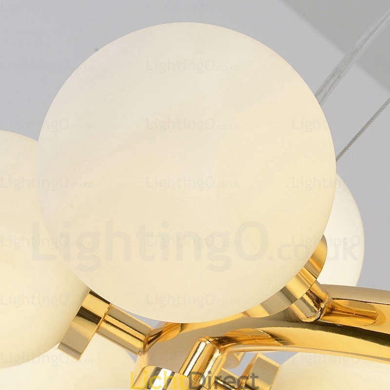 25-lichts Scandinavische hanglamp met glazen kap