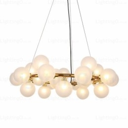 25-lichts Scandinavische hanglamp met glazen kap