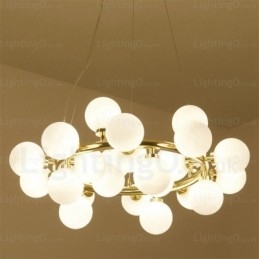 25-lichts Scandinavische hanglamp met glazen kap