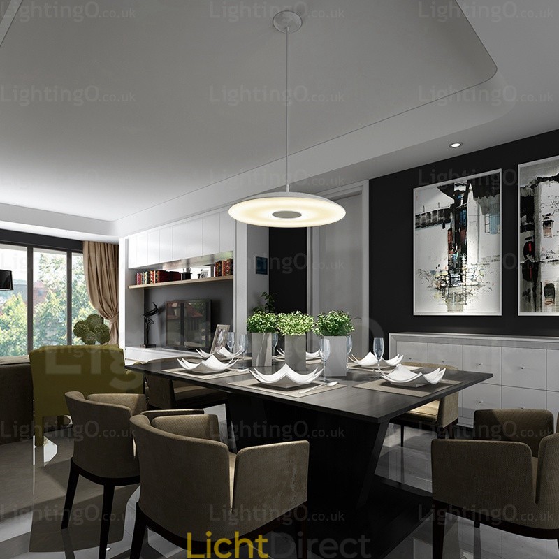 1-lichts moderne, eigentijdse hanglamp met glazen kap
