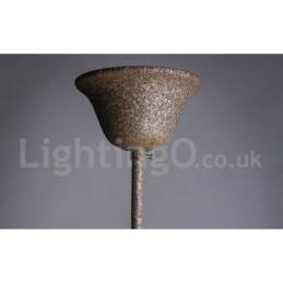 6 Lichts Diameter 60CM Vintage Kristal Schilderij Metalen Kroonluchter Roestig IJzer Kleur Hanglamp