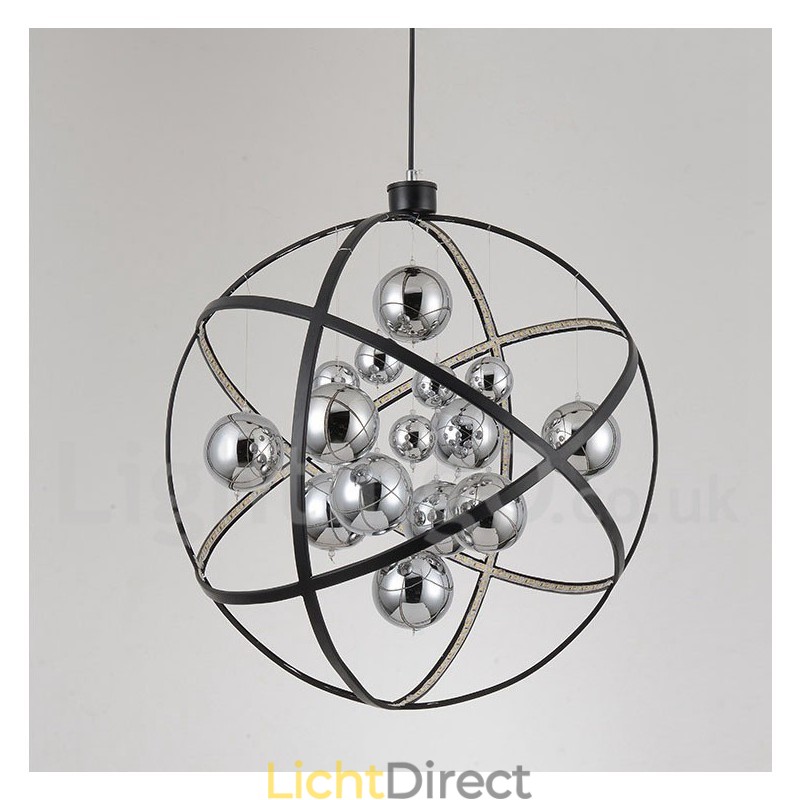 Diameter 50CM 80CM Vintage Globe Kroonluchter Roestige Kleur Hanglamp