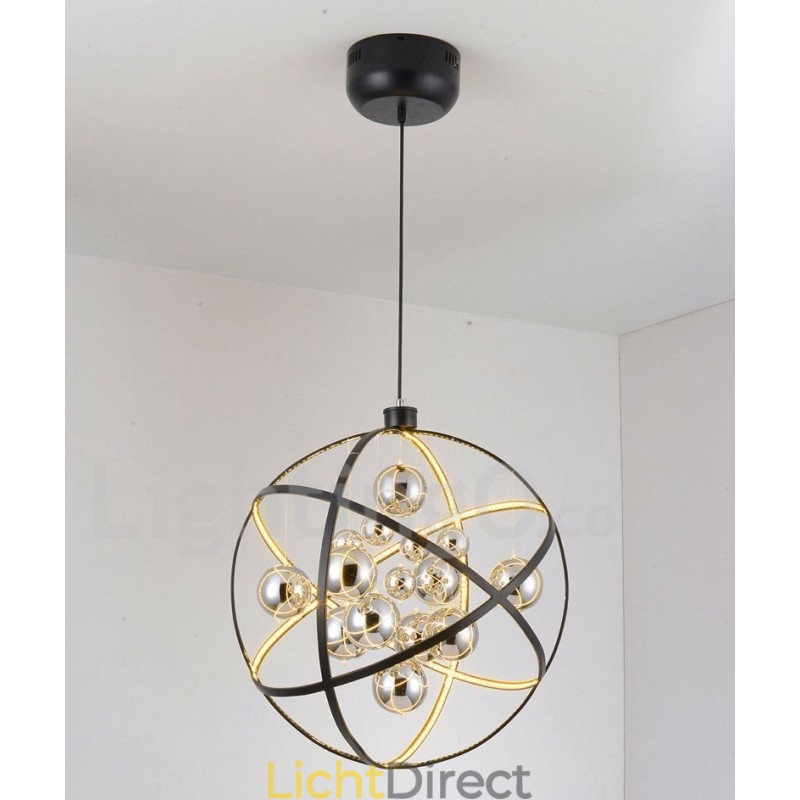 Diameter 50CM 80CM Vintage Globe Kroonluchter Roestige Kleur Hanglamp
