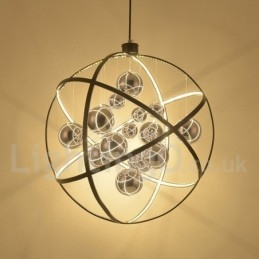 Diameter 50CM 80CM Vintage Globe Kroonluchter Roestige Kleur Hanglamp