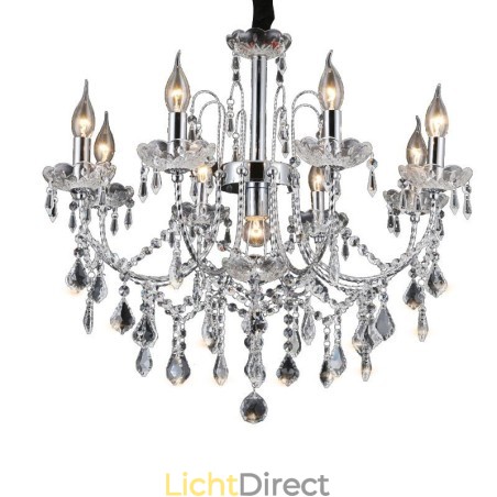 Elegante kristallen kroonluchter met 9 lampen Elegante kristallen kroonluchter met 9 lampen