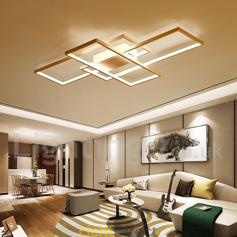 Moderne eigentijdse aluminium schilderij plafondlamp inbouw wandlamp met afstandsbediening dimmer voor woonkamer slaapkamer kan ook worden gebruikt als wandlamp