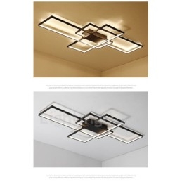 Moderne eigentijdse aluminium schilderij plafondlamp inbouw wandlamp met afstandsbediening dimmer voor woonkamer slaapkamer kan ook worden gebruikt als wandlamp
